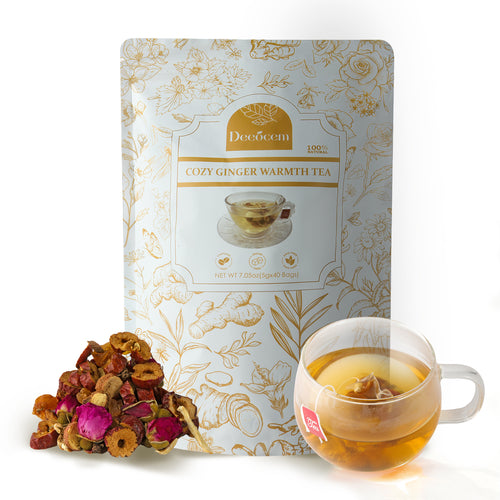Cozy Ginger Warmth Tea - Soothing Herbal Blend | 40 Tea Bags