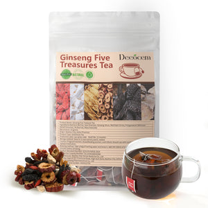 Ginseng Five Treasures Tea - Premium Vitality Blend | 10g Loose Herbs