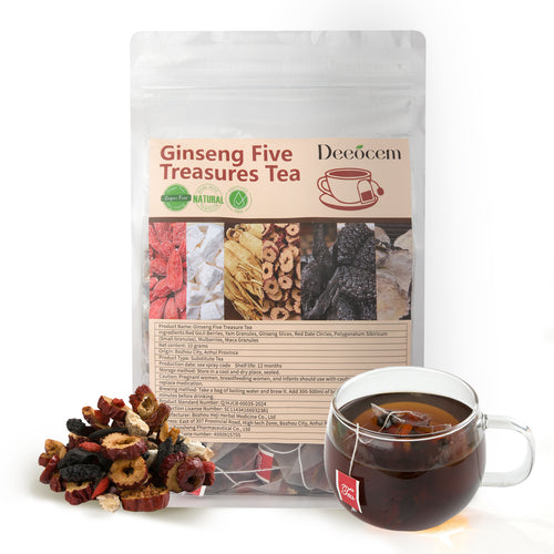 Ginseng Five Treasures Tea - Premium Vitality Blend | 10g Loose Herbs